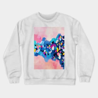 Modern Pink Abstract Painting 2, Colorful Contemporary Painting Crewneck Sweatshirt